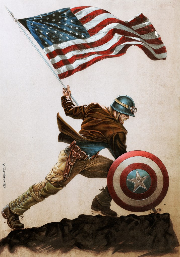 Captain America Flag – A3 – OILS– €1200