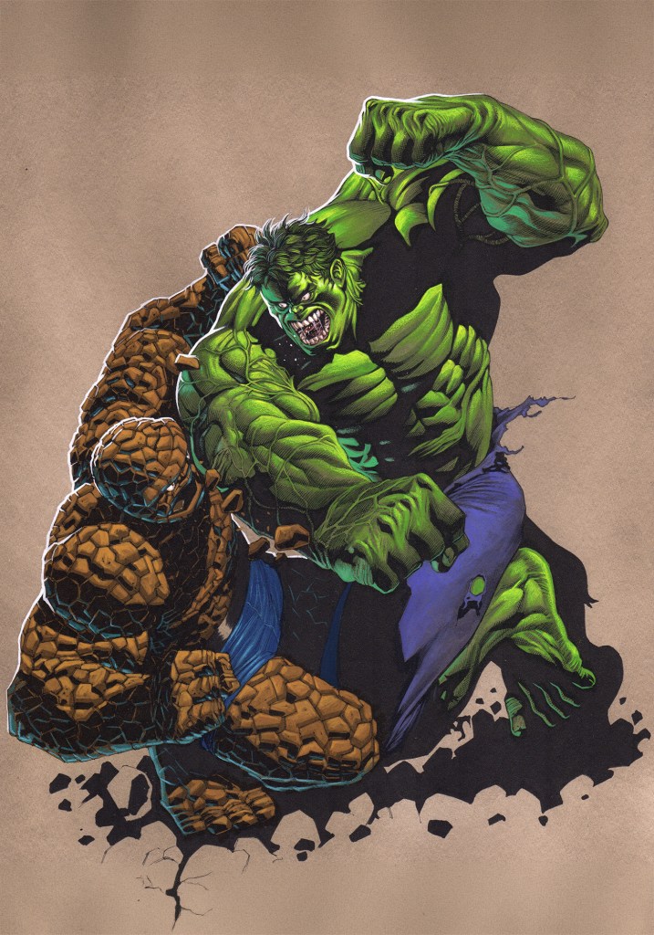 TheThingVsHulk – A3 –Gouache& Polychromes – €1200
