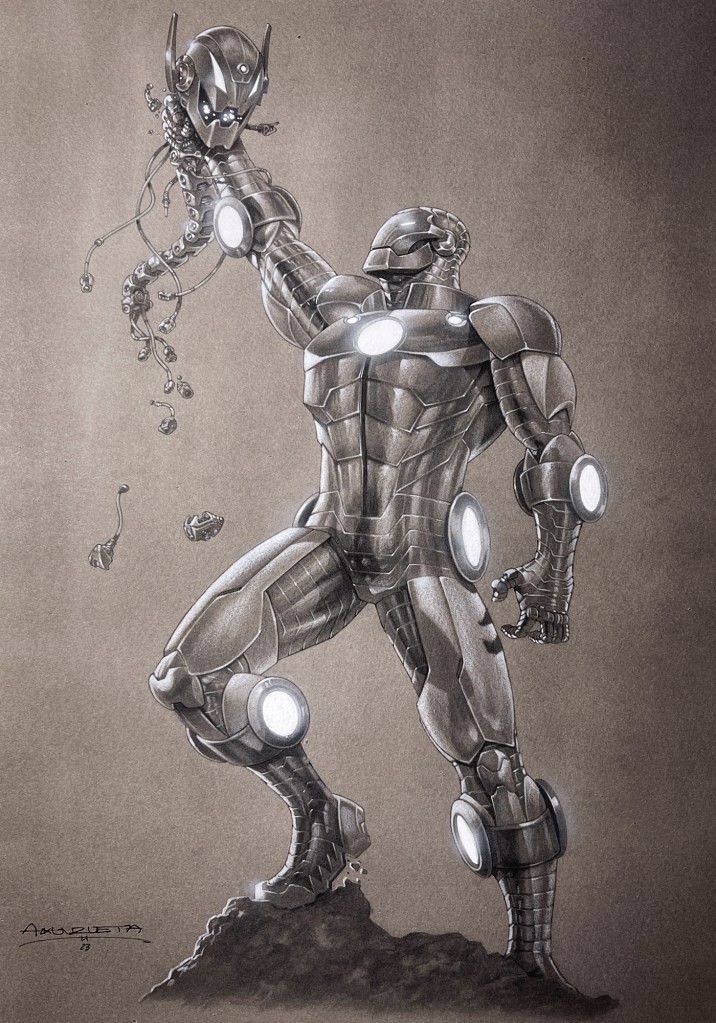 IronMan&Ultron – A2 –Acrylics&Polychromes – €1200